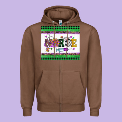 Mardi Gras Nurse Zipper Hoodie Designed By Artiststas