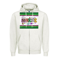 Oatmeal Heather mardi gras nurse Zipper Hoodie - Artiststas