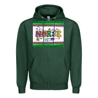 Sports Green mardi gras nurse Zipper Hoodie - Artiststas