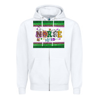 White mardi gras nurse Zipper Hoodie - Artiststas