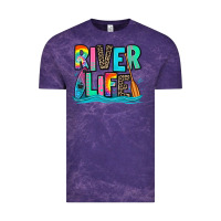 Cloud Purple river life kayaking Vintage Tee - Zillion Design Studio