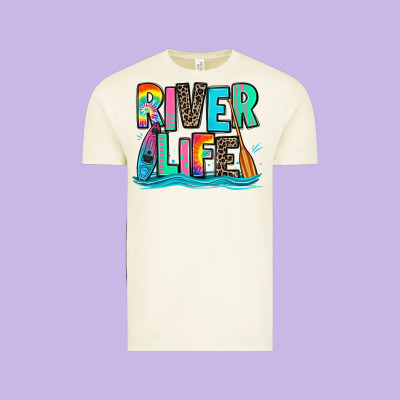 River Life Kayaking Vintage Tee Designed By Zillion Design Studio