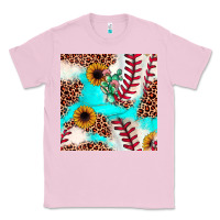 Bubblegum Pink baseball leopard turquoise cactus sunflower seamless pattern Classic Tee - JahusDesignShop