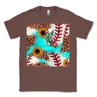 Chestnut baseball leopard turquoise cactus sunflower seamless pattern Classic Tee - JahusDesignShop