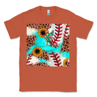 Copper baseball leopard turquoise cactus sunflower seamless pattern Classic Tee - JahusDesignShop