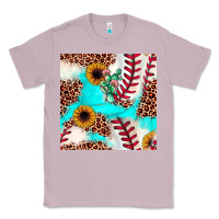 Lilac baseball leopard turquoise cactus sunflower seamless pattern Classic Tee - JahusDesignShop