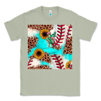 Matcha baseball leopard turquoise cactus sunflower seamless pattern Classic Tee - JahusDesignShop