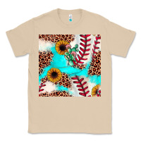 Mushroom baseball leopard turquoise cactus sunflower seamless pattern Classic Tee - JahusDesignShop