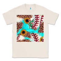 Baseball Leopard Turquoise Cactus Sunflower Seamless Pattern Classic Tee | Teevron
