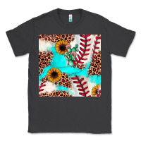 Smoke baseball leopard turquoise cactus sunflower seamless pattern Classic Tee - JahusDesignShop