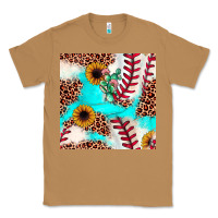 Toasted Coconut baseball leopard turquoise cactus sunflower seamless pattern Classic Tee - JahusDesignShop