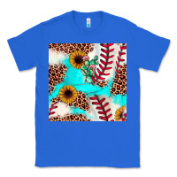 True Royal baseball leopard turquoise cactus sunflower seamless pattern Classic Tee - JahusDesignShop