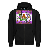 Black fat tuesday fleur de lis and mardi gras beads Zipper Hoodie - Artiststas