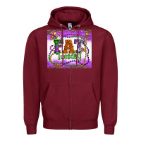 Burgundy fat tuesday fleur de lis and mardi gras beads Zipper Hoodie - Artiststas