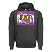 Charcoal Heather fat tuesday fleur de lis and mardi gras beads Zipper Hoodie - Artiststas