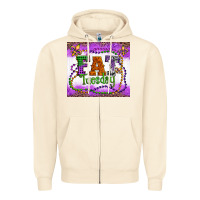 Sandshell fat tuesday fleur de lis and mardi gras beads Zipper Hoodie - Artiststas