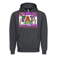 Smoke fat tuesday fleur de lis and mardi gras beads Zipper Hoodie - Artiststas