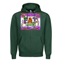 Sports Green fat tuesday fleur de lis and mardi gras beads Zipper Hoodie - Artiststas