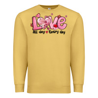 Antique Gold love all day every day Premium Sweatshirt - MaliasSmallBusiness