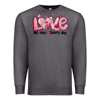 Charcoal Heather love all day every day Premium Sweatshirt - MaliasSmallBusiness