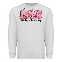 Dove Grey love all day every day Premium Sweatshirt - MaliasSmallBusiness