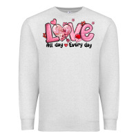Oatmeal Heather love all day every day Premium Sweatshirt - MaliasSmallBusiness