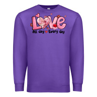 Purple love all day every day Premium Sweatshirt - MaliasSmallBusiness