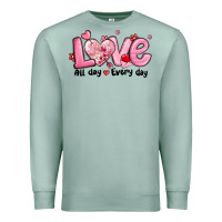 Seafoam love all day every day Premium Sweatshirt - MaliasSmallBusiness