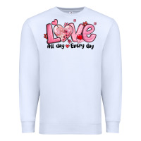 White love all day every day Premium Sweatshirt - MaliasSmallBusiness