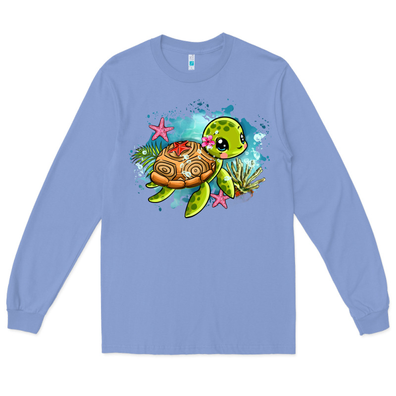 Ocean With Turtle Long Sleeve Tee by AdoDesignShop | Teevron