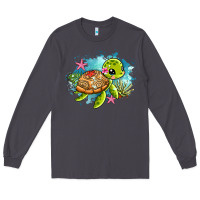 Smoke ocean with turtle Long Sleeve Tee - AdoDesignShop