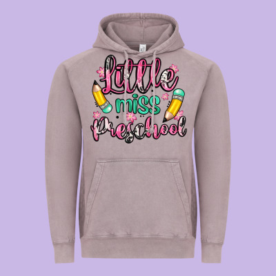 Little Miss Preschool Vintage Hoodie Designed By Zillion Design Studio
