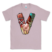 Lilac farm life alphabet lowercase letters v Classic Tee - BundleAndBundleShop