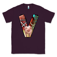 Plum farm life alphabet lowercase letters v Classic Tee - BundleAndBundleShop