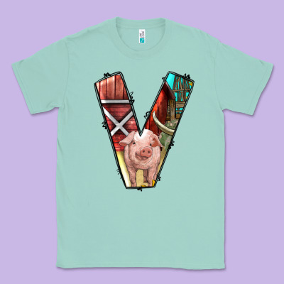 Farm Life Alphabet Lowercase Letters V Classic Tee Designed By Bundleandbundleshop