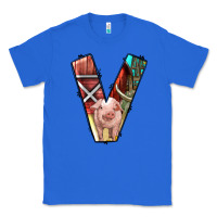 True Royal farm life alphabet lowercase letters v Classic Tee - BundleAndBundleShop