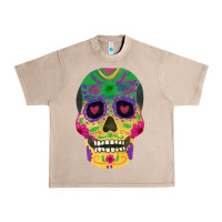 French Oak sugar skull Urban Heavy Tee - FaDigitalArtStudio