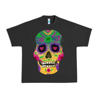 Pigment Black sugar skull Urban Heavy Tee - FaDigitalArtStudio
