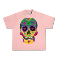 Salmon sugar skull Urban Heavy Tee - FaDigitalArtStudio