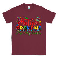 Burgundy autism grandma i love my grandson Classic Tee - Artiststas