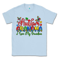 Dusty Blue autism grandma i love my grandson Classic Tee - Artiststas