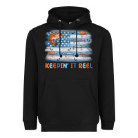 Black fishing lure flag keepin' it reel Heavyweight Hoodie - MaliasSmallBusiness