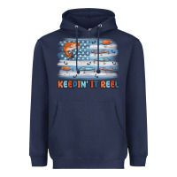 Navy fishing lure flag keepin' it reel Heavyweight Hoodie - MaliasSmallBusiness