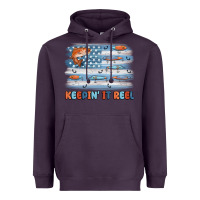 Plum fishing lure flag keepin' it reel Heavyweight Hoodie - MaliasSmallBusiness