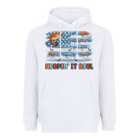 White fishing lure flag keepin' it reel Heavyweight Hoodie - MaliasSmallBusiness