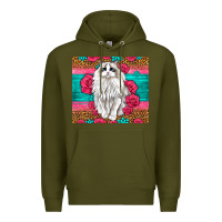 Army Green Western Ragdoll Cat Premium Hoodie - LillyAllenDesigns