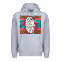 Heather Grey Western Ragdoll Cat Premium Hoodie - LillyAllenDesigns