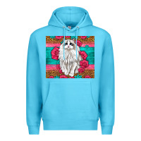 Ocean Blue Western Ragdoll Cat Premium Hoodie - LillyAllenDesigns