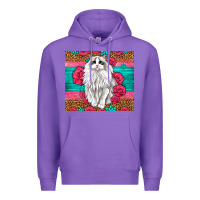 Purple Western Ragdoll Cat Premium Hoodie - LillyAllenDesigns