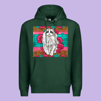 Western Ragdoll Cat Premium Hoodie Designed By Lillyallendesigns